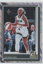 2025 Donruss WNBA #37 Dana Evans Silver Lava Holo Las Vegas Aces