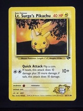 Pokemon Lt. Surge's Pikachu 84/132 Gym Challenge on eBay
