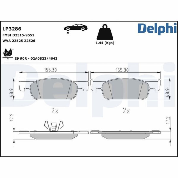 Bremsbelagsatz Scheibenbremse Vorderachse FüR Dacia Renault Logan MCV II-image