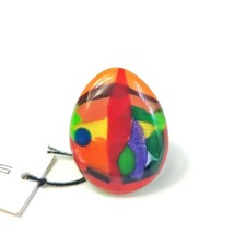 Sobral Kandinsky K Vibrant Hues Statement Artist Made Ring Size 7.25