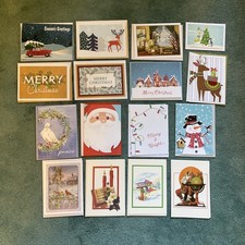 Lot Of 16 CHRISTMAS Greeting Cards