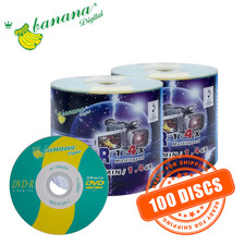 Banana Digital Mini DVD-R Disc 1.4 GB 4x 8cm 3" Blank DVD Recordable - 100 Discs