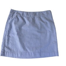 Vineyard Vines Seersucker Skirt Women Size 10 Blue White NWT Striped Preppy Mini