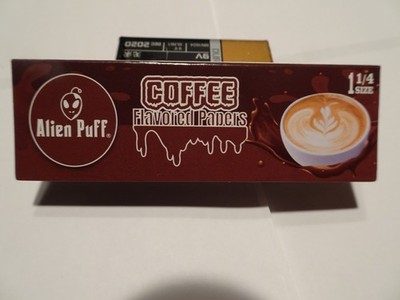 1~ pack Alien Puff 1.25 size COFFEE Flavour Rolling Papers 50 leaves