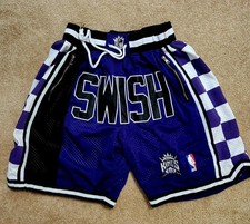 Just Don Sacramento Kings NBA Shorts Mens Small 1994/95 Embroidered Made in USA