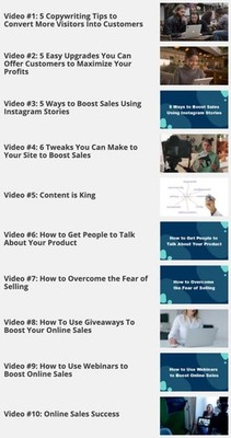 How To Boost Your Online Sales - Video Upgrade Package - Get More Customers (CD)