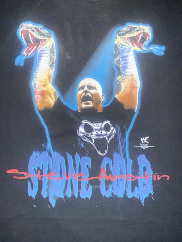 Vintage Stone Cold Steve Austin Snake Arms WWF WWE Tee Shirt 90s