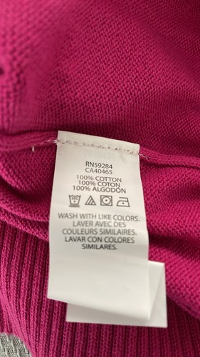 New The Childrens Place Girls Bright Pink Cotton Cardigan Sweater Size 14 XL - Picture 8 of 8