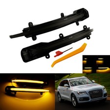 2x LED Außenspiegel Spiegelblinker Lampe Schwarz Für Audi Q5 / SQ5 8R 2008-2017