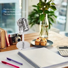 _Retro Microphone Props Simulation Classic Fake Vintage Microphone Prop Model