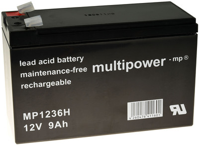 Powery Bleiakku MP1236H für USV APC Back-UPS BK500-FR 9Ah 12V (ersetzt auch 7,2A
