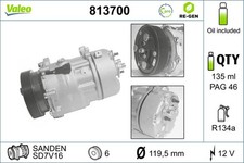 Kompressor Klimaanlage VALEO RE-GEN - AT 813700 +102.58€ Pfand für AUDI SKODA VW