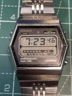 Citizen LCD Quartz Uhr 59-1017 Funktioniert