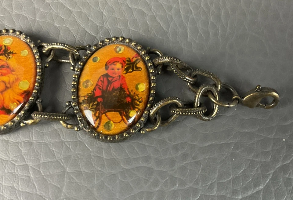 Pulsera de Navidad de Papá Noel con paneles de celulosa Avon NINA RICCI DE COLECCIÓN 8' Foto 4 de 4