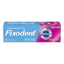 (4 Pack) New Fixodent Denture Adhesives Cream, Original - 1.4 Oz
