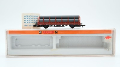 Arnold N 4473 Rungenwagen, Ladung: 3 Röhren Hoesch Kbs 442 DB