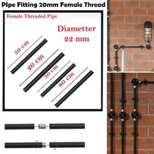 20mm Diameter Black Steel Round Conduit Pipe Female thread Electrical System