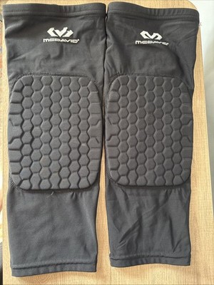 McDavid Hex Knee Pads Black Compression Sleeves Pair Size X-Large Basketball