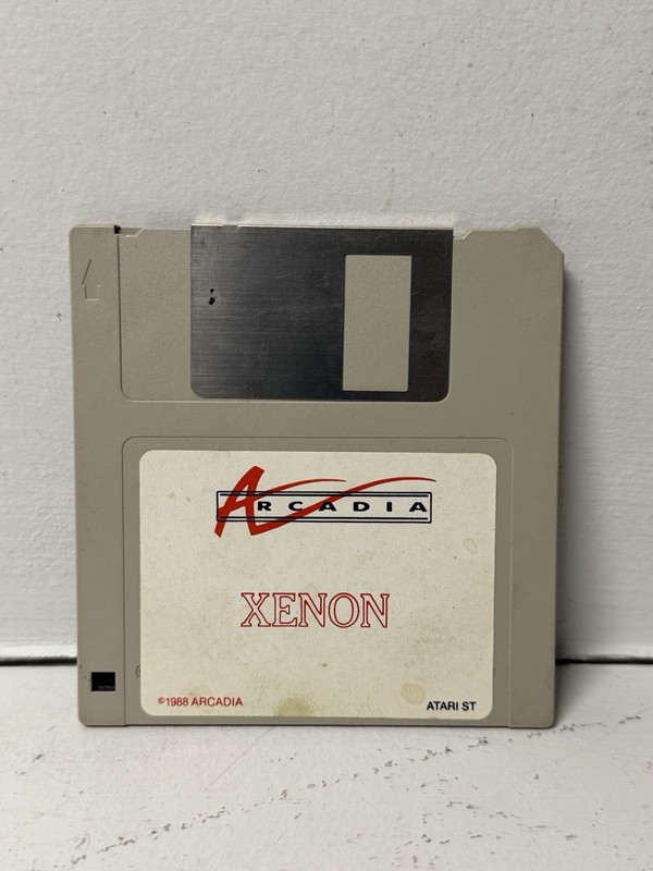 Arcadia Xenon Atari ST 3.5” Floppy Disk 1988 Bitmap Brothers Shoot Em Up