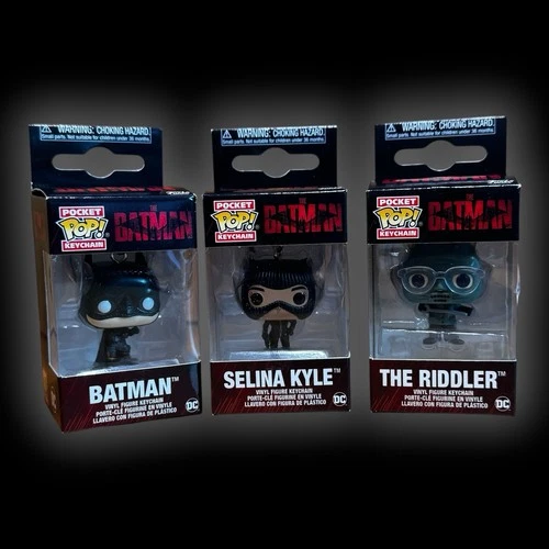 Funko Keychain THE BATMAN SELINA KYLE RIDDLER * Keyring Lot NEW IN BOX DC Comics