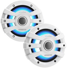 Kenwood XM65WL 6.5" 2-Way White Coaxial Speakers Marine/Powersports for 5-1/2...