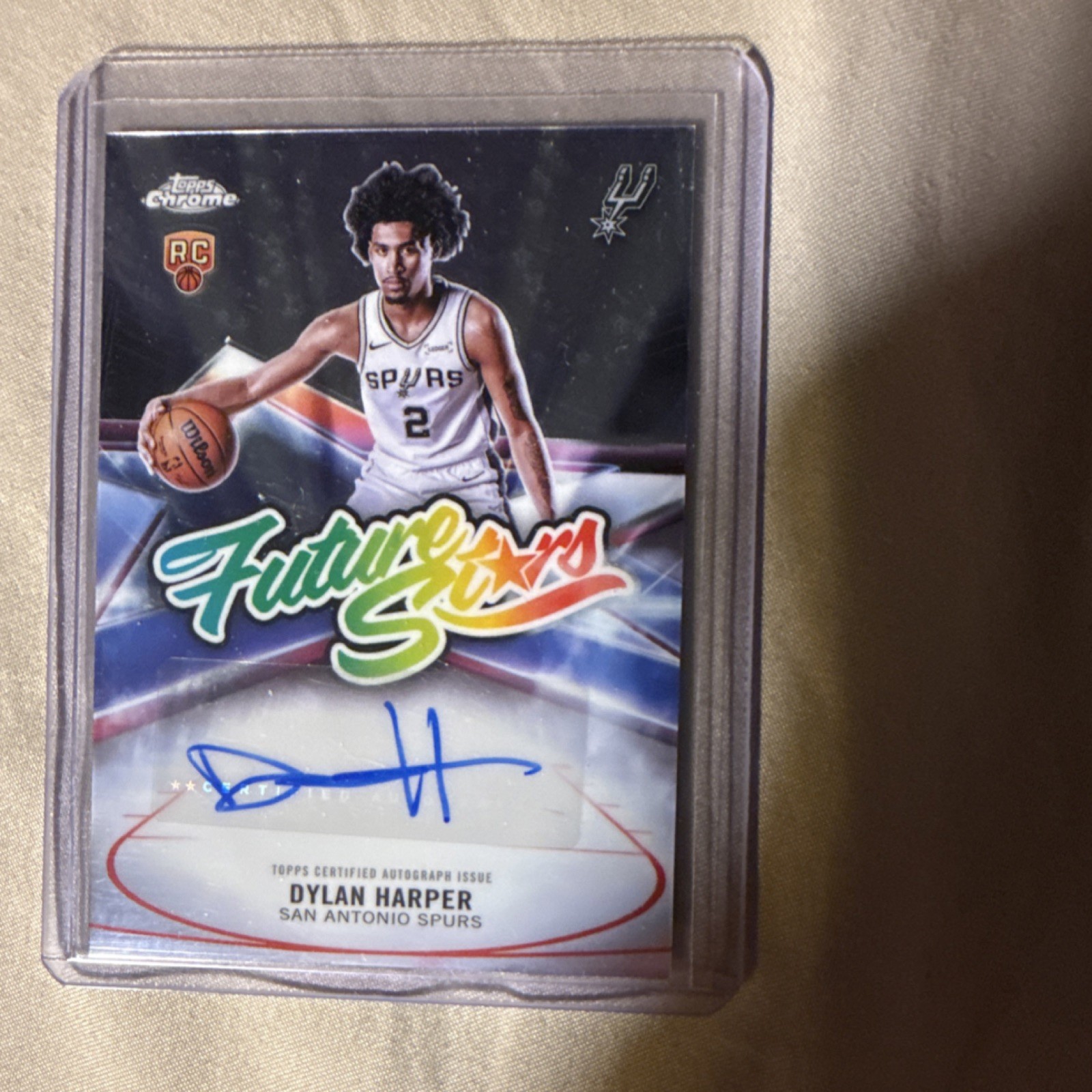 Topps 2025-26 Chrome Future Stars Dylan Harper Spurs Rookie Autograph Insert
