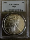 2010 SILVER EAGLE PCGS MS69