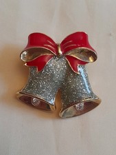 Vintage Avon Christmas Bells Brooch.