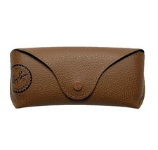 Ray Ban Brown Snap Close Sunglasses Eyeglasses Travel Case Protective Interior