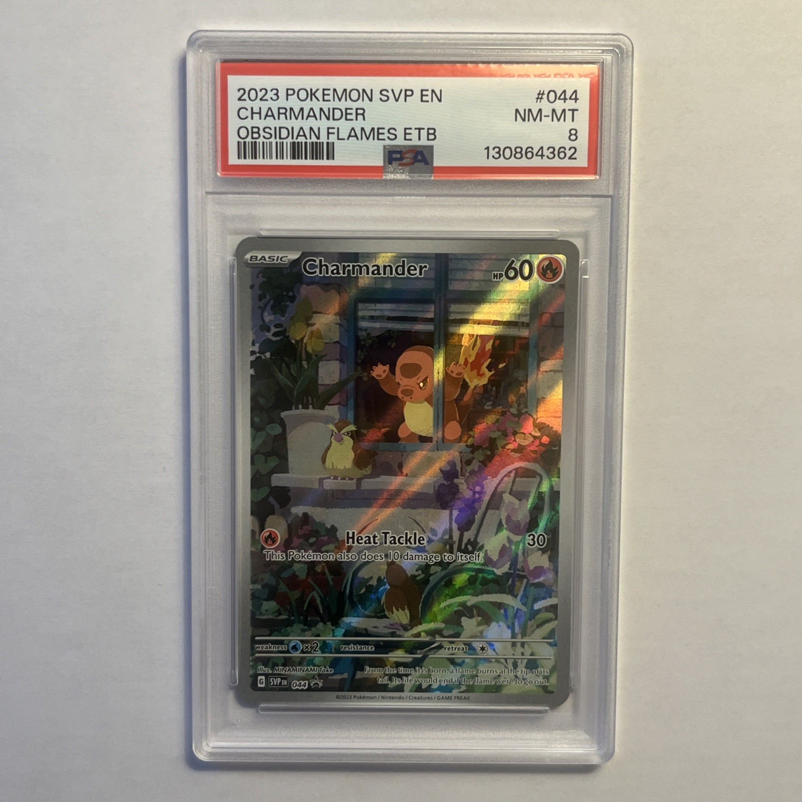 Pokémon Charmander TCG Black Star Promo Card Obsidian Flames SVP en 044 PSA 8