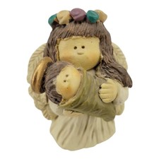 Vintage 2" Ganz Angel Holding Baby Figurine Nativity Holiday Decor Collectible