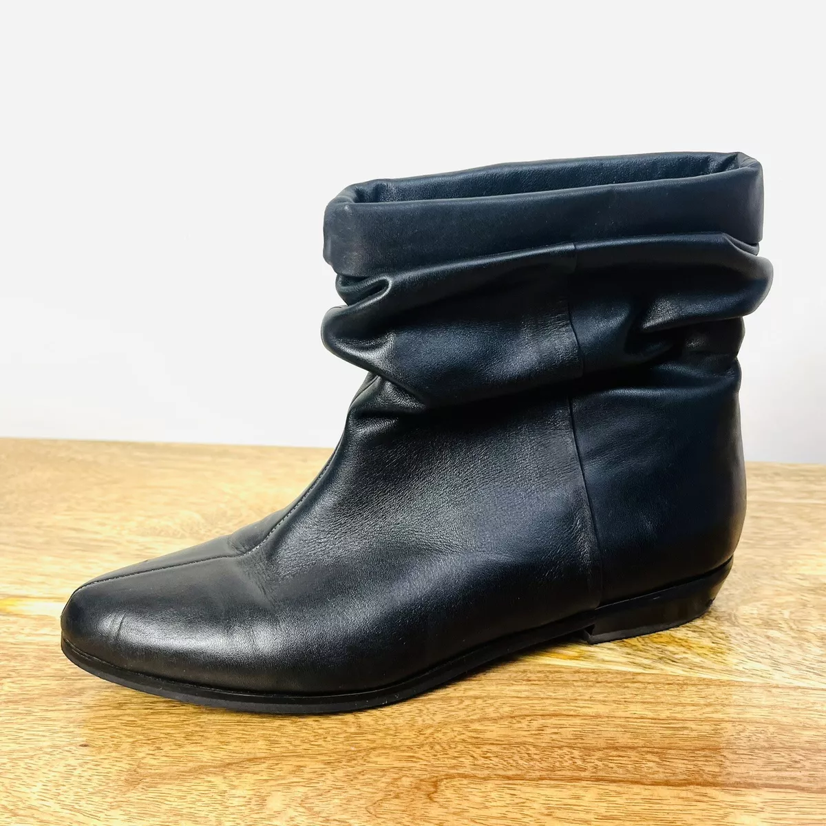 Wittner Womens Flat Ankle Boots Bootie Black Leather Size 36 eBay