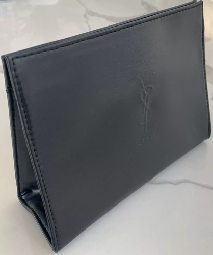 Yves Saint Laurent YSL Beaute Makeup Cosmetic Bag Toiletry Travel Pouch Black - Picture 3 of 12