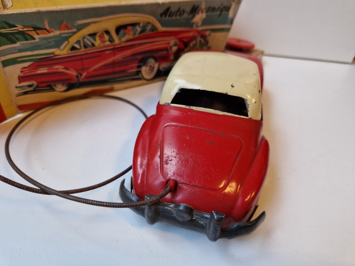 Jouet Ancien Wamoo - Auto Mécanique Filoguidée En Tôle - Boîte D'origine France