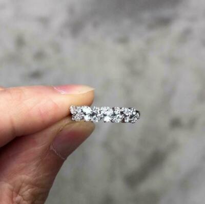 Bague De Fiançailles Solitaire 2 Carats Imitation Diamant - Argent 925 Plaqué Or Blanc - Taille 7