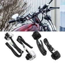 For Harley Sportster XL1200 96-12 1" Handlebar Switches Control + Wiring Harness
