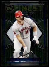 2022 Topps Finest Flashbacks Baseball Card Mike Trout Los Angeles Angels #42
