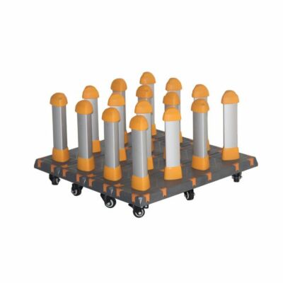 3'' Detachable Free Assembly Mobile Material Floor Rack for Vinyl, Printing Media