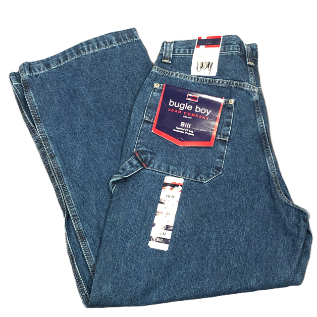 Bugle Boy Jean Company Bill Tapered Fit Leg Carpenter Pockets 16 Husky