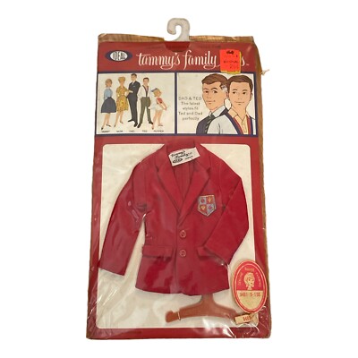 VTG TAMMY Family DAD Ted Clothes Doll Outfit #9461-5 Red BLAZER JACKET MOC