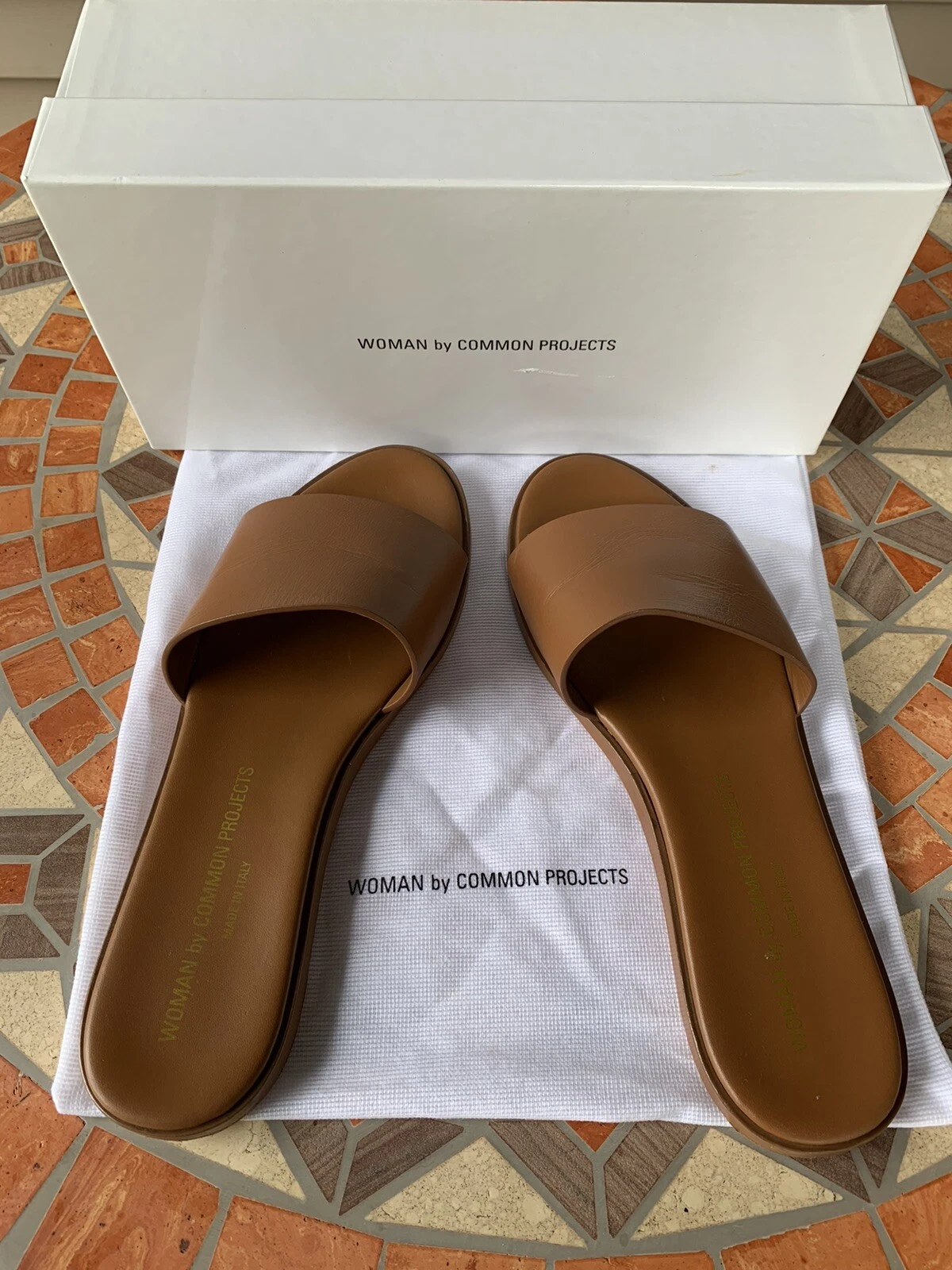 Sandalo donna by Common Projects in pelle marrone chiaro marrone taglia 41 US10