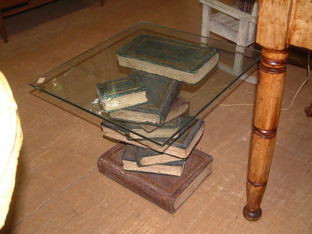 Vintage "Book" End Table Lamp or Couch Table, 20 X 20 Wide X 17 Height