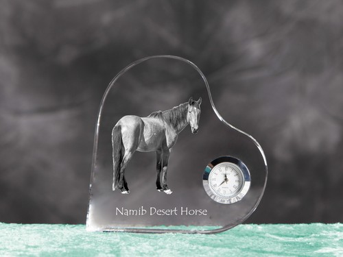 Caballo del desierto del Namib reloj en forma de corazón con caballo Art-Dog - Imagen 4 de 6