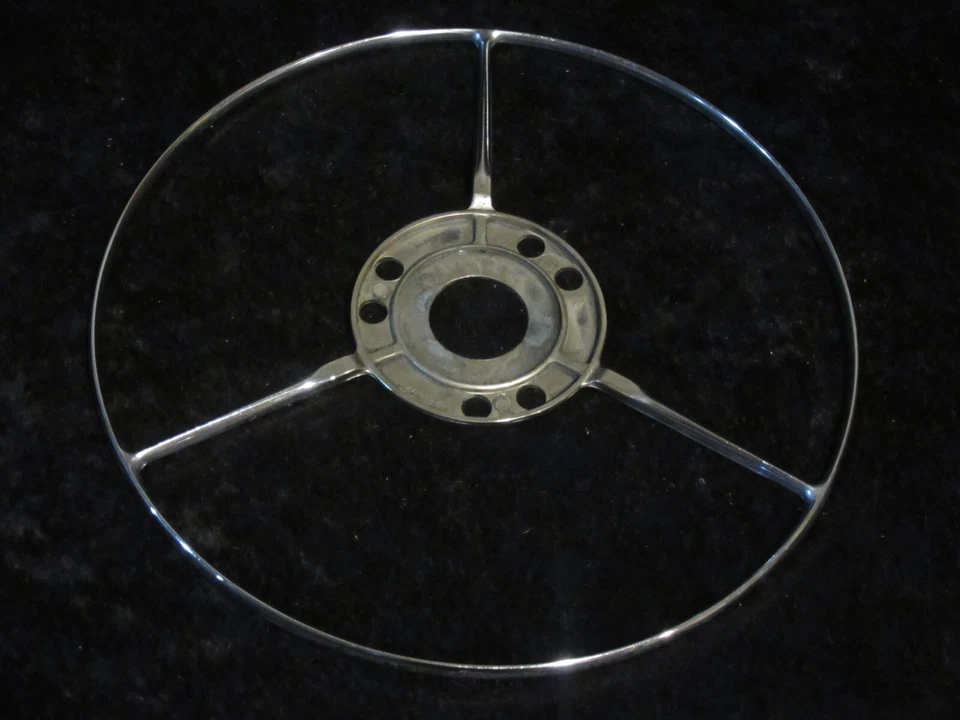 1940-1947 Buick Century Roadmaster Super Special Steering Wheel Chrome Horn Ring Foto 3 de 4