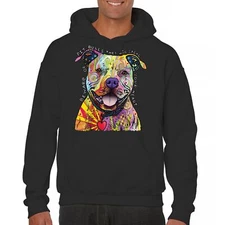 Beware of Pit Bulls Sweatshirt Dean Russo Art Colorful Cute Dog Hoodie