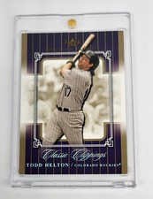 1/1 FINAL EDITION PLATINUM HOLO 2005 Fleer Classic Clippings TODD HELTON ROCKIES