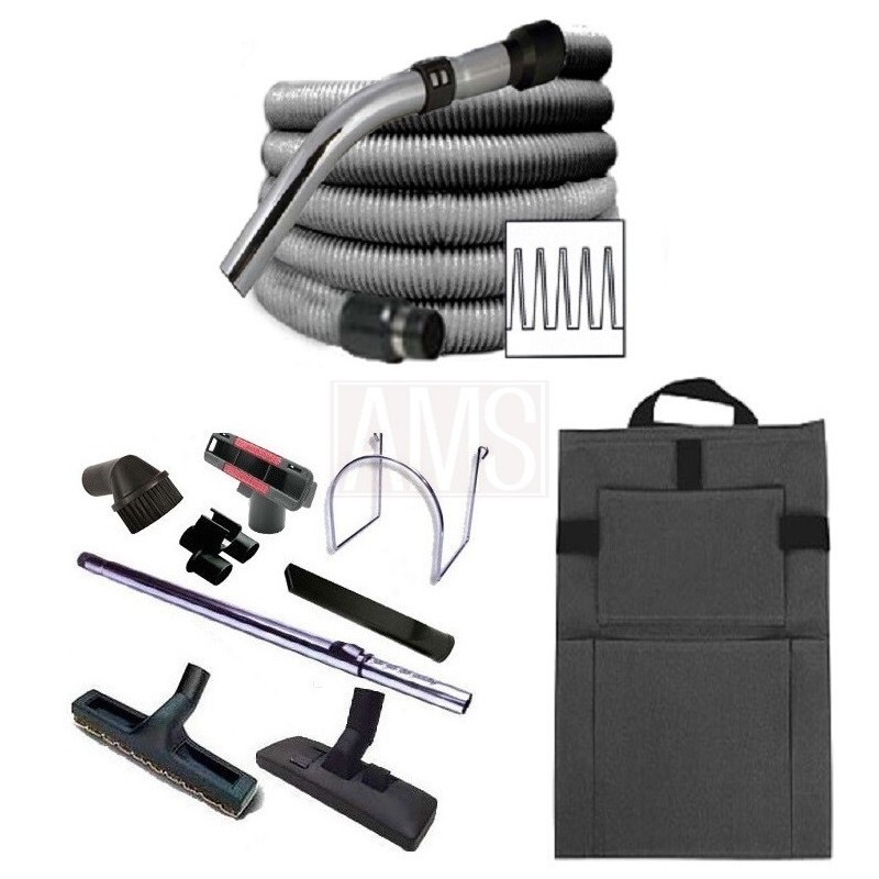 Flexible direct 11 mètres avec porte-accessoires et brosses pour aspirateur AMS