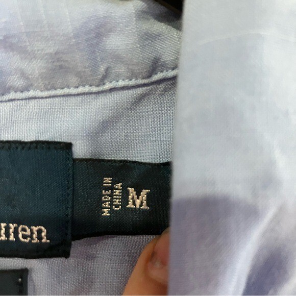 Polo Ralph Lauren Curham classic fit button down shirt cotton linen Blend medium thumbnail 4