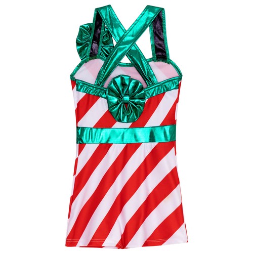 Kids Girls Bodysuit Party Unitard High Waist Jumpsuit Ballet Theme Print Jazz - Picture 5 of 31