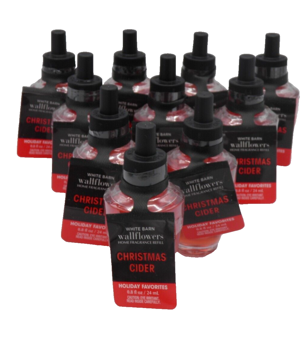 10-Pack Bath & Body Works Christmas Cider Wallflower Refill Bulbs-image